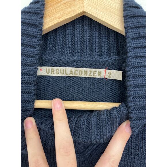 Ursula Conzen New Zealand Wool-Cashmere Oversized Luxury Knit Sweater - Small - Picture 4 of 9